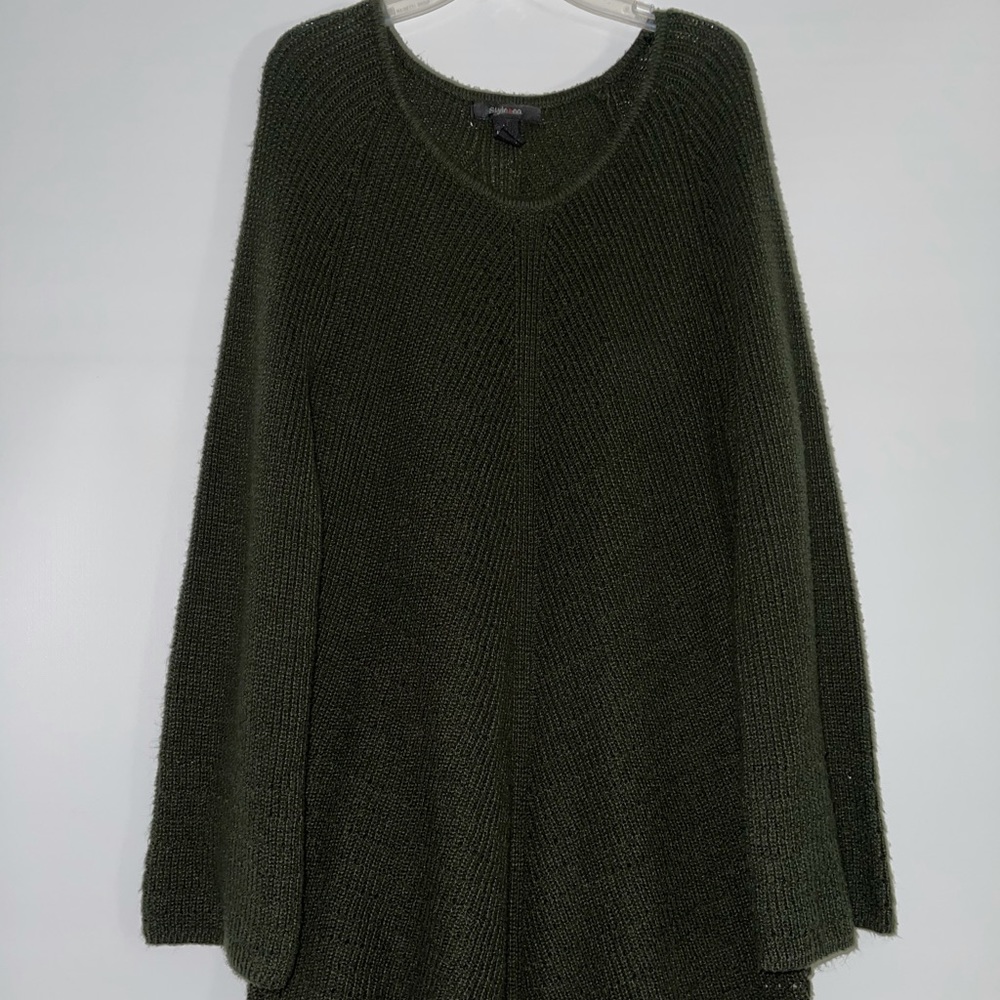 Olive green sweater dress